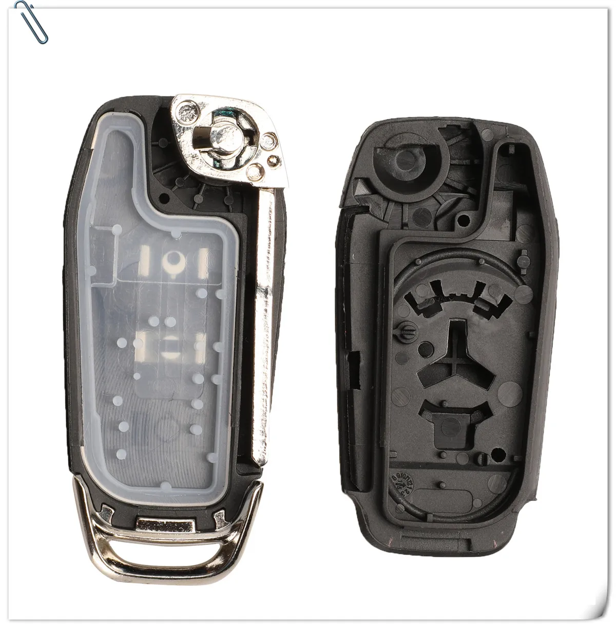 Jingyuqin 10 шт./лот 2/3/4 кнопки Флип складной дистанционный ключ для автомобиля в виде ракушки чехол для Ford Fusion Edge Explorer 2013- HU101 лезвие