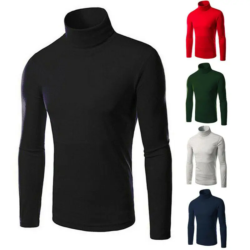 Рубашка мужская с высоким воротником модная повседневная теплая терморубашка