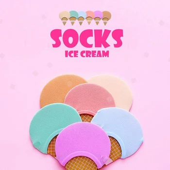 

Summer boat socks women thin ice cream invisible socks cute candy-colored velvet non-slip silicone invisible women socks