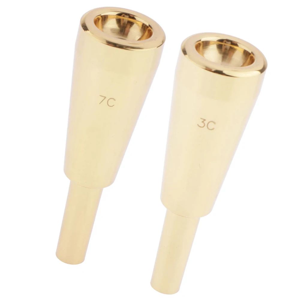 

2pcs Heavy Duty Trumpet Mouthpiece Perfect Beginner Gift 3C/7C Shape