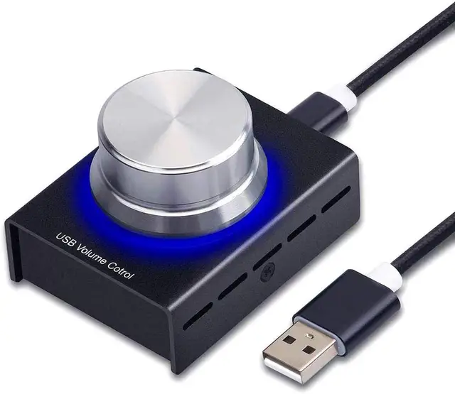 Usb Volume Control Knob Audio Adjuster With 4 9ft Usb Cable Pc Speakers Switch Control Module Pc Speaker Computer Audio Control Sound Cards Aliexpress