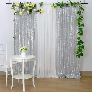 

Silver Sequin Curtain Backdrop Photo Silver Curtain Backdrop Curtain Panels Sequin Photo/Pics Backdrop Wedding Backdrop