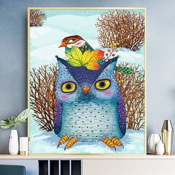 

Owl Animals DIY Acrylic oil Painting By Numbers for kids adults Painting Canvas diy Picture for Living Room wall art