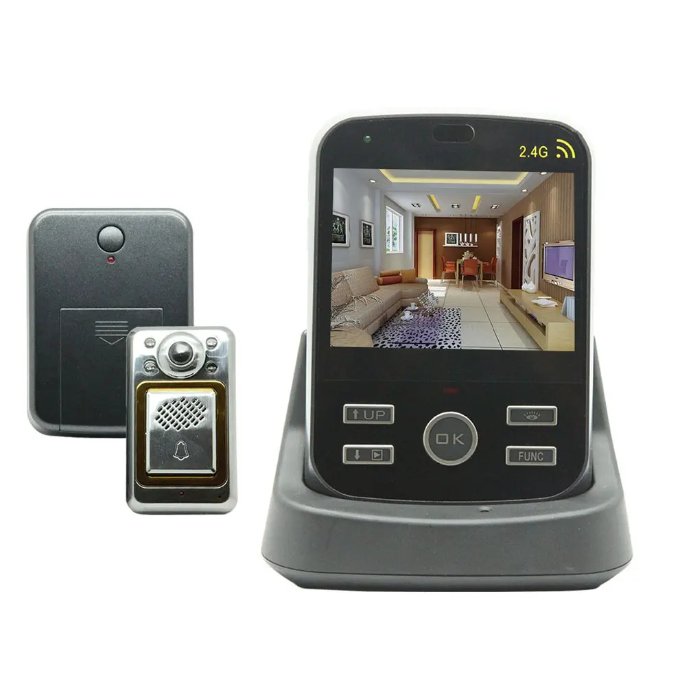 

KIVOS 2.4GHz Wireless Home Video Doorbell Intercom System with 3.5-inch LCD Screen Infrared Night-Vision
