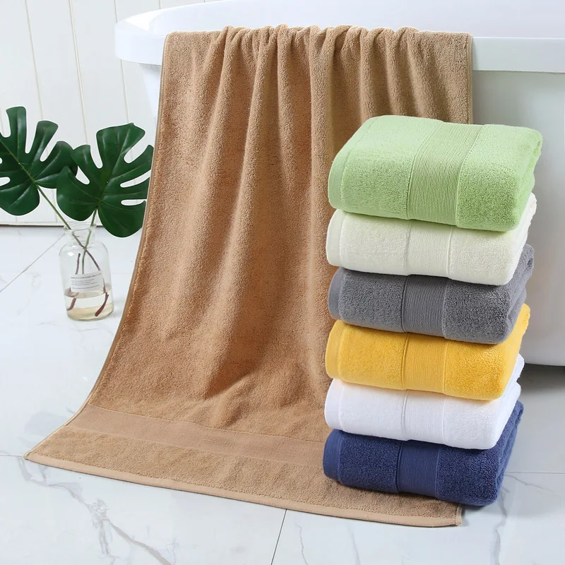 

500g Pure Cotton Thick Plain Color Bath Towel Adult Large Bath Towel 70*140