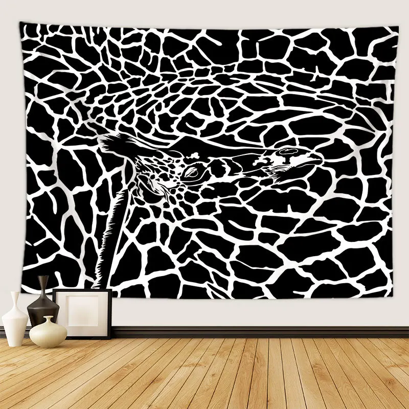 Крокодиловый гобелен черное украшение с изображением мандалы с животным принтом, Настенное подвесное покрывало домашний декор ковер для спальни - Цвет: FGT-6081
