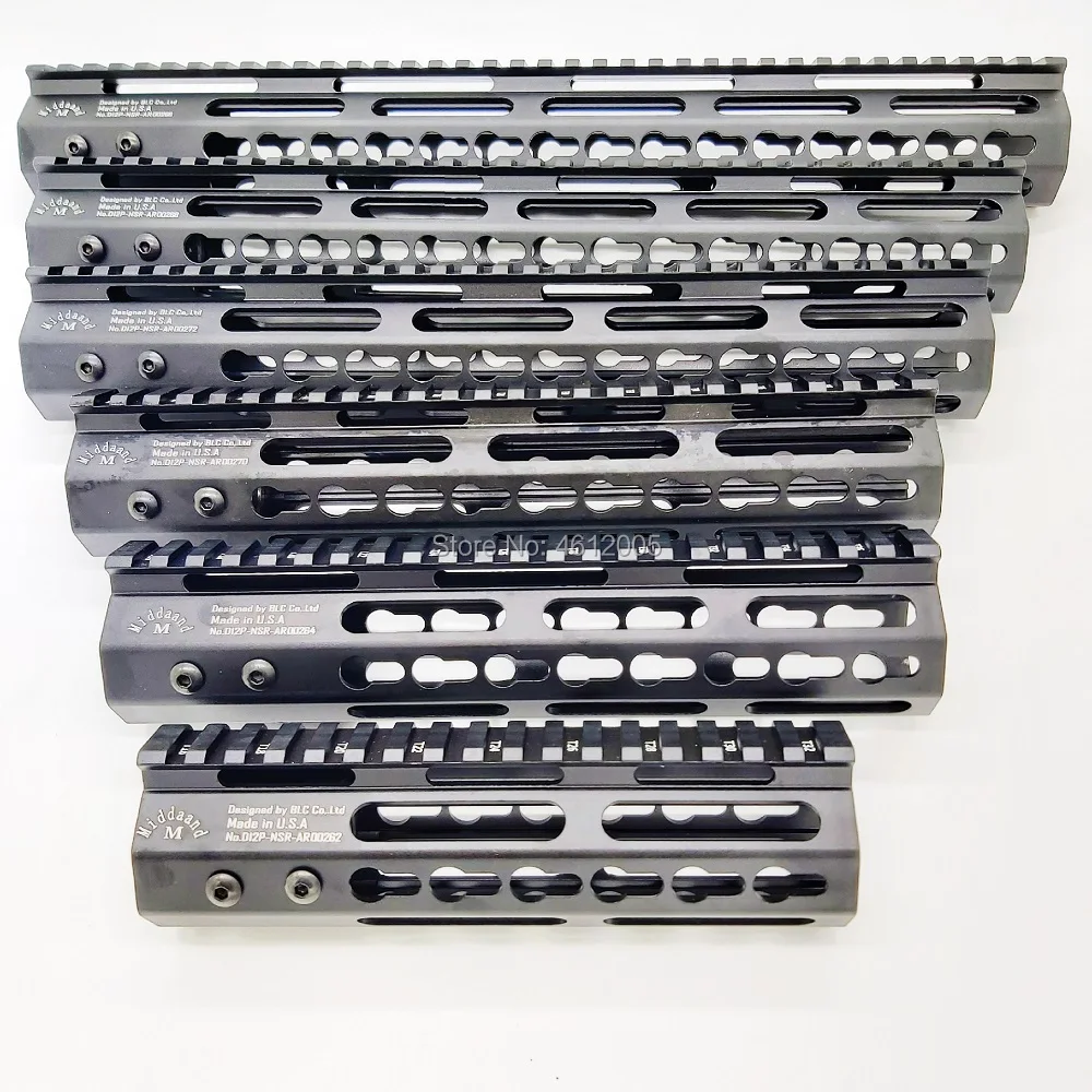 

15 inch keymod handguard Free Float Super Slim ar 15 Handguard Quad Rail W/ Nut for M4 M16