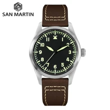 

San Martin Retro Pilot Watches For Men YN55 Automatic Mechanical Men's Watch Diver 20Bar Waterproof Luminous Wristwatch Sapphire