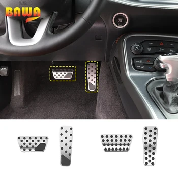 

BAWA Aluminum alloy Car Accessory Brake Foot Rest Pedal Brake Pedal Cover Accessories for Dodge Challenger Charger 2009+