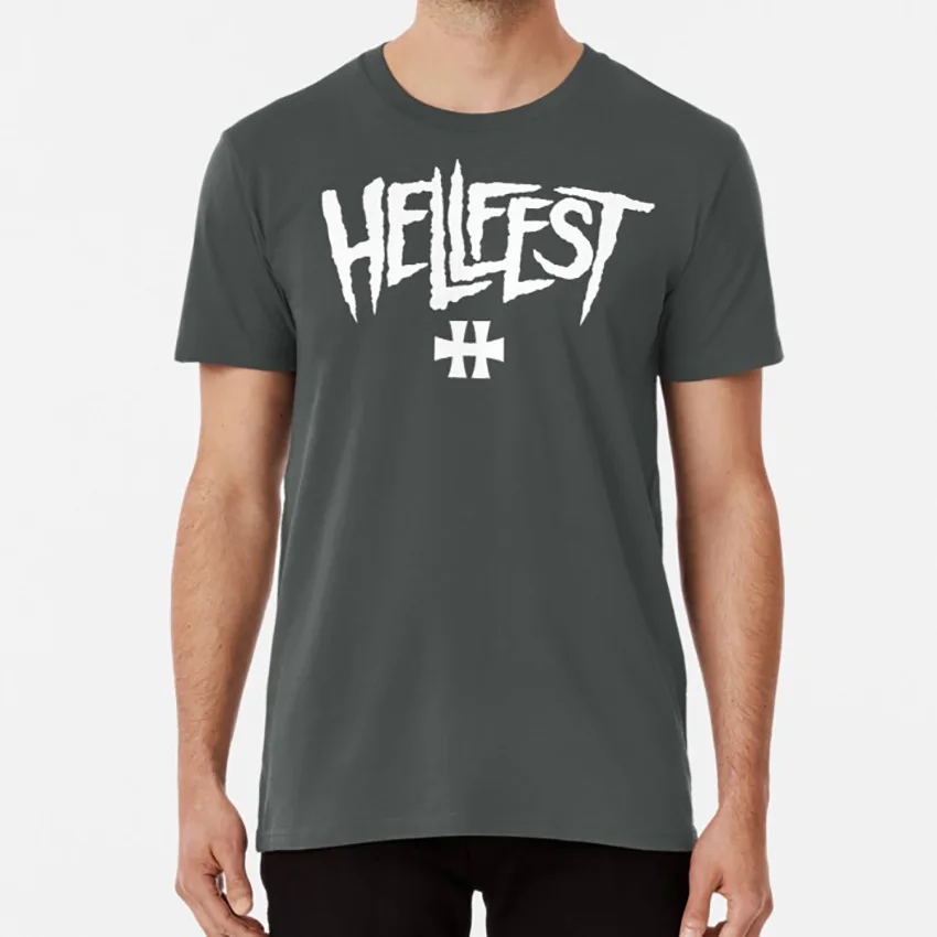 Hellfest#2 футболка hellfest металлическая - Цвет: Темно-серый