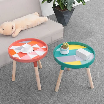 

A Coffee Table Knock Down Round 3 Legs Modern Minimalist Home Decor Center Table Small Round Wooden Side Table