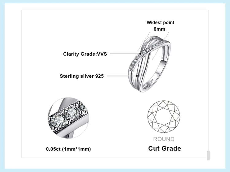 JewelryPalace узел бесконечности кубический цирконий-летие Promise обручальное кольцо стерлингового серебра 925 женщин ювелирных изделий на продажу