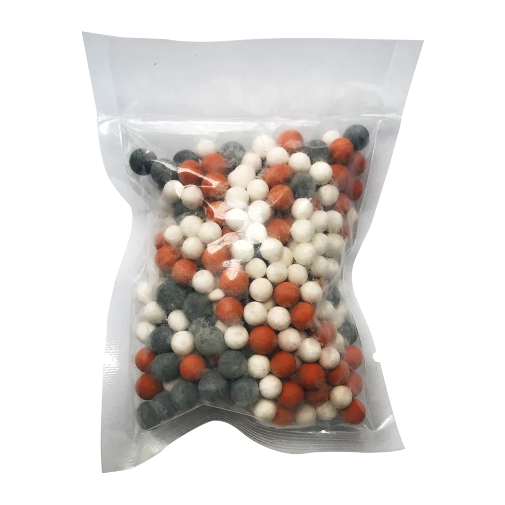 mix ball 55g Сменные насадки для душа, шарики, фильтр для воды, очистка энергии, анион, минерализованные отрицательные ионы, керамические шарики, аксессуары для ванной комнаты - Цвет: mix ball 55g