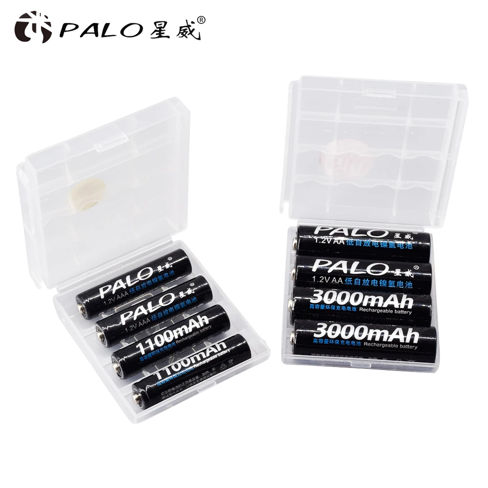 PALO Quick LCD display USB Smart AA AAA battery Charger for AA AAA C D Rechargeable Battery+1.2V AA AAA rechargeable batteries