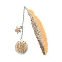 Металлические светящиеся перья Крылья Ангела Закладка Ретро Закладка в форме Луны флуоресцентные большие пять звезд время драгоценный камень изысканные маленькие закладки