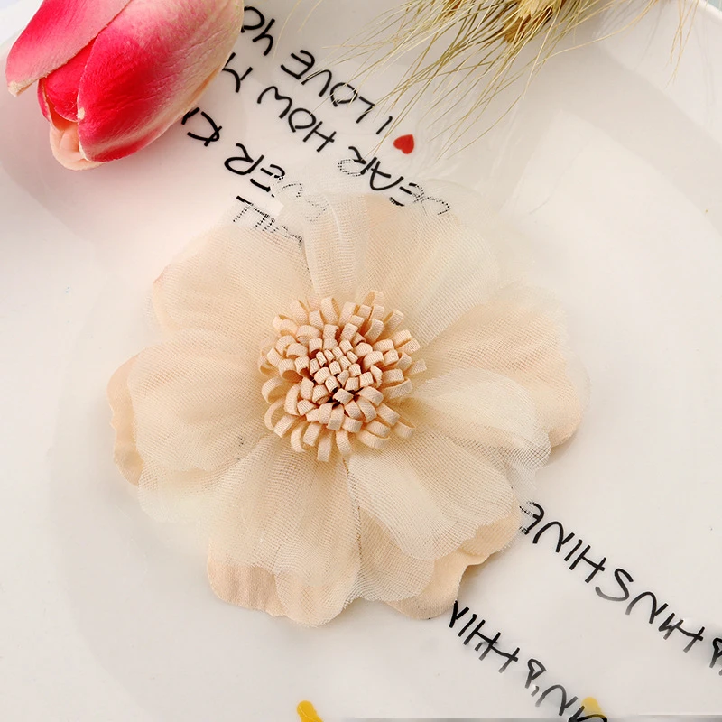 5PCS /33 Colors Mini Chiffon Fabric Flower For Wedding Invitation Artificial Flowers For Dress Decoration - Цвет: 10