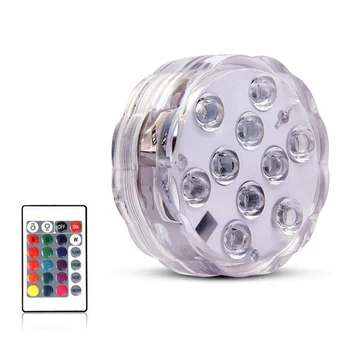 

LED Underwater Lamp Outdoor Battery Operated Remote Controlled RGB Submersible Lights For Aquarium Pond Fountain Vase Halloween