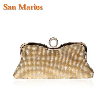

San Maries Evening Clutch Bags Diamond-Studded Evening Bag All Over Rhinestone Women's Handbags Wallets Evening Bag For Wedding