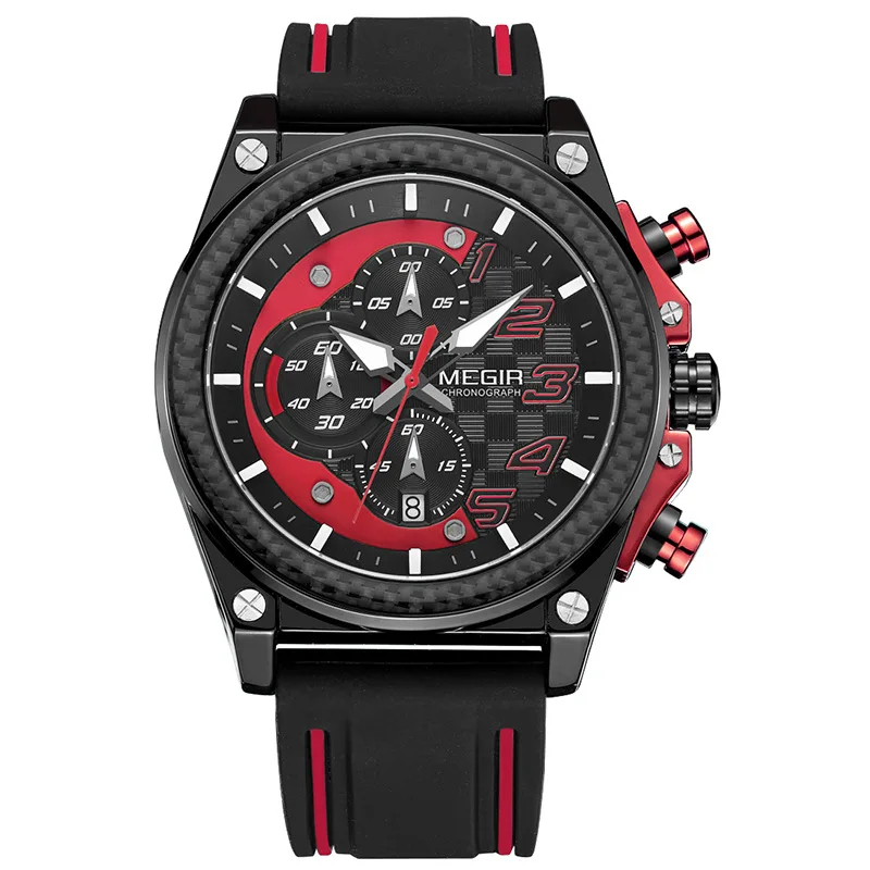 

Creative Car watch Chronograph Sport Watch Men Silicone Army Military Wrist Watches Clock Men Top Brand Luxury Relogio Masculino