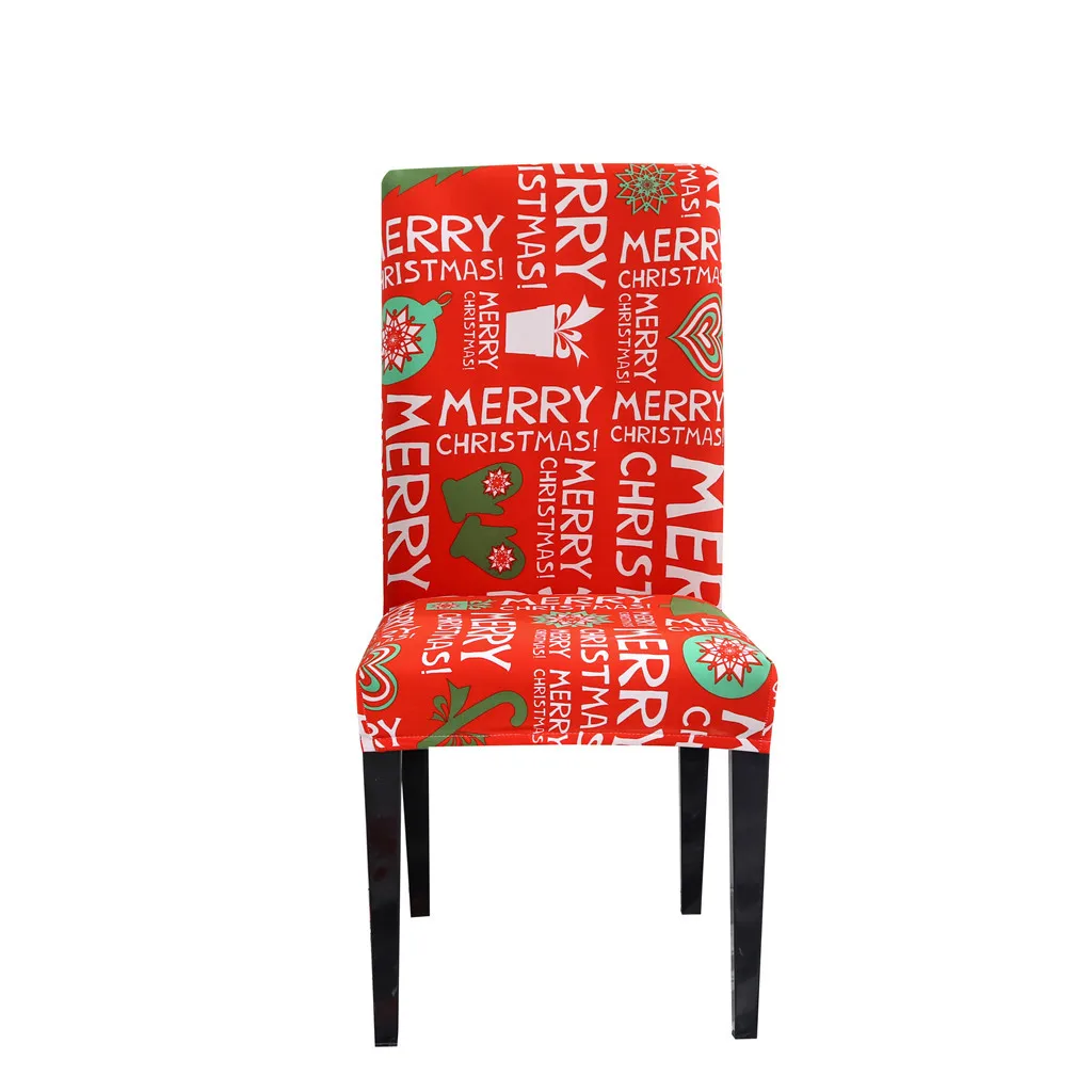 New Stretch Dining Chair Covers Slipcovers Christmas Home Decor Seat Covers