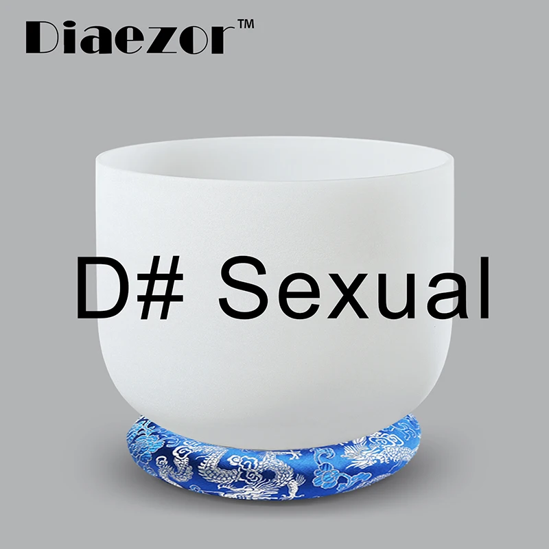 Diaezor 8 дюймов идеальный шаг C/D/E/F/G/A/B чакра матовый кристалл поющая чаша с 4 аксессуарами - Цвет: 440Hz Sexual