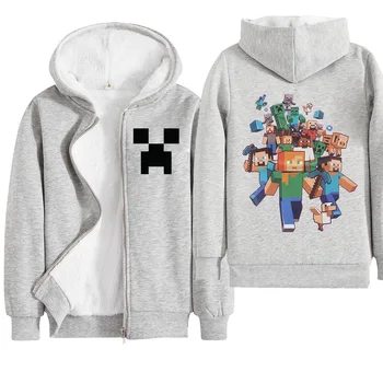 

6-14Years Kids Hoodies Sweatshirt Boys Girls Long Sleeve Cartoon Jacket Children Clothes Minecrafted boutique kids clothing