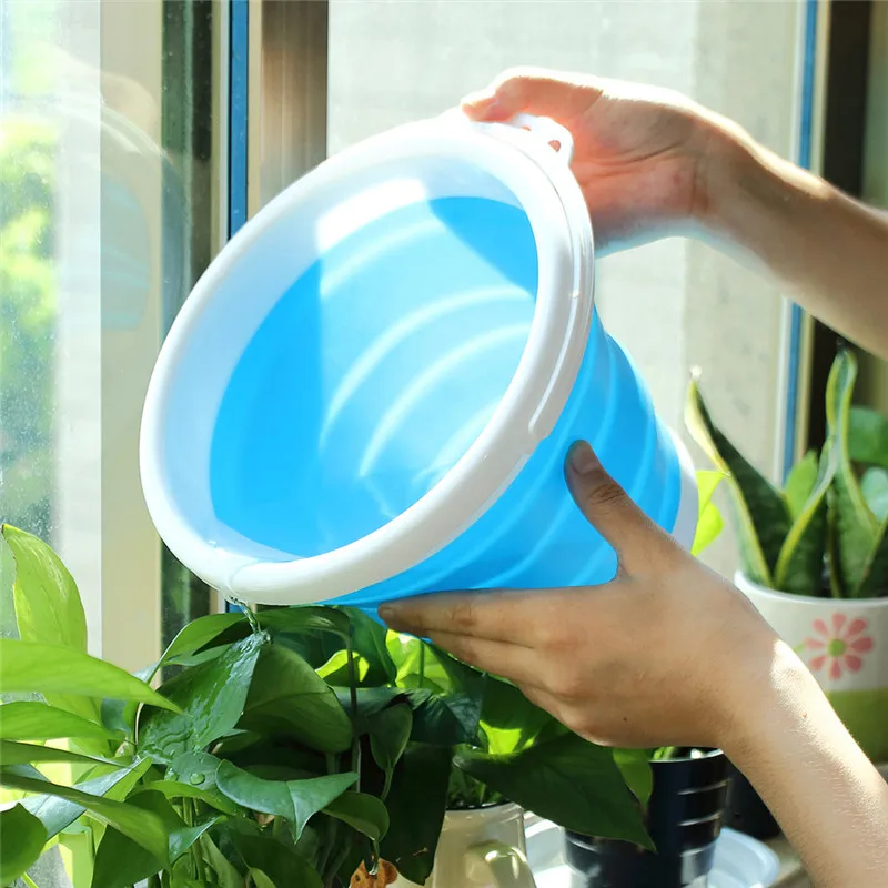 Multifunctional Portable Folding Bucket Silicone Plastic Bucket Car Outdoor Travel Car Wash Fishing Telescopic Bucket Car Wash
