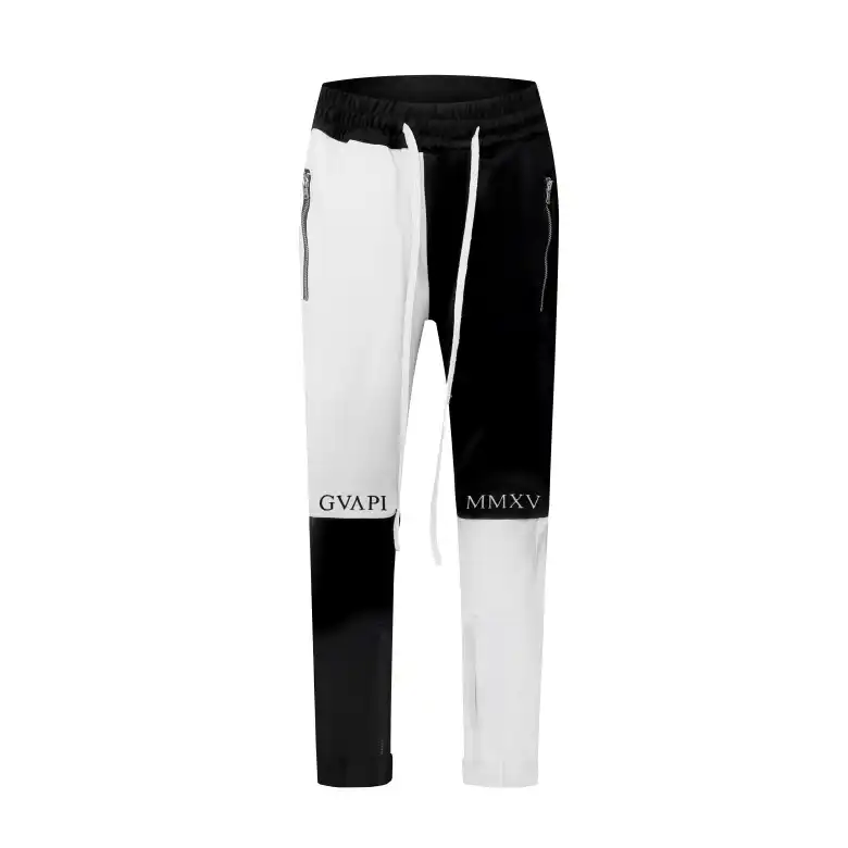 split black and white pants