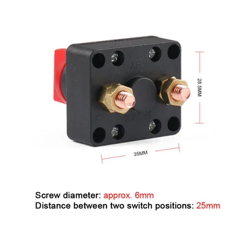 

12V Battery Disconnect Switch 100A Car Camper Off Switch ON-OFF Durable Small size light weight Plastic 43 * 37 * 64mm