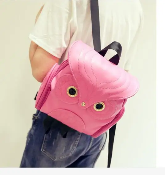 1pcs/lot Cute Owl Fashion Backpacks Cartoon owl Women Backpack Softback School Bags Teenage Backpacks 4colors