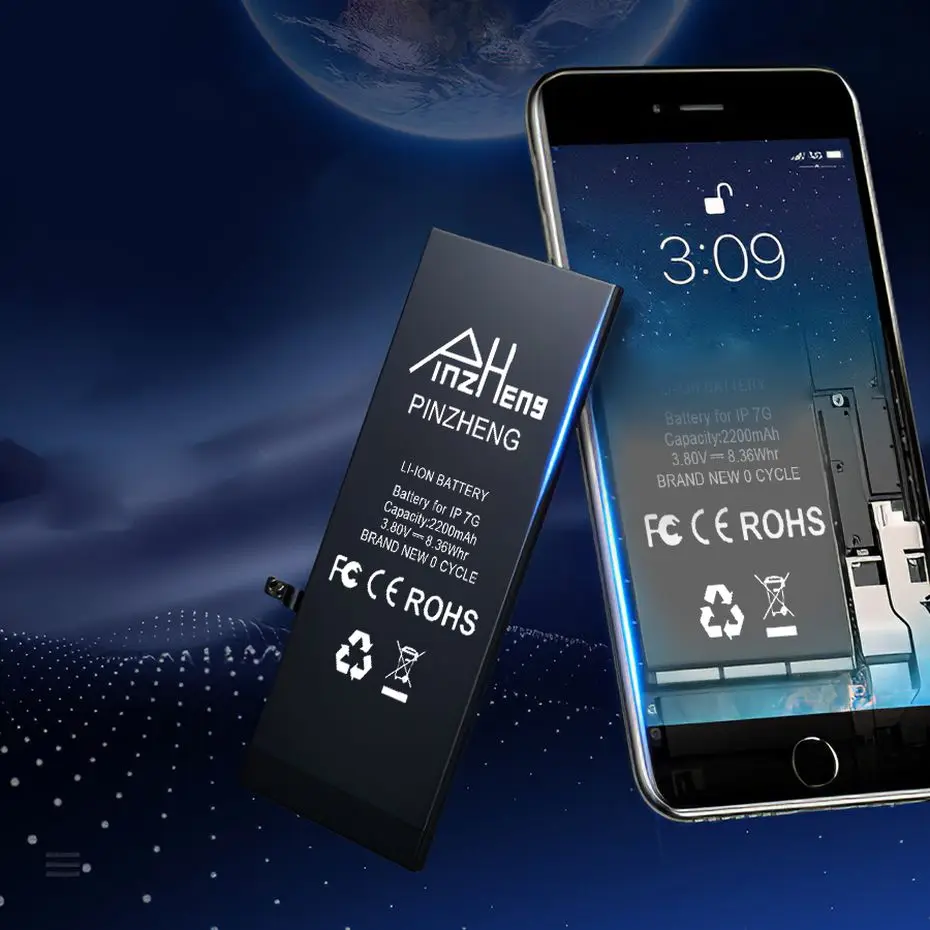 PINZHENG 2200 mAh 3400 mAh аккумулятор большой емкости для iPhone 6 7 8 Plus Сменный аккумулятор для iPhone 6 7G 8G Plus батареи