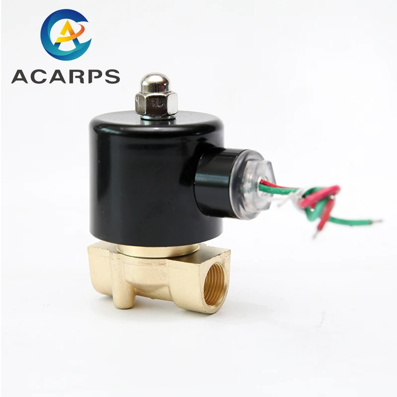 

DN10 Brass Electric Solenoid Valve DC12V DC24V AC220V 110V Normally Closed Solenoid Valve For Water Oil Air