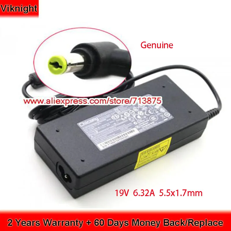 Оригинальный адаптер 19V 6.32A A120A003L|charger for acer aspire|chicony ac adapter19v 6.32a |