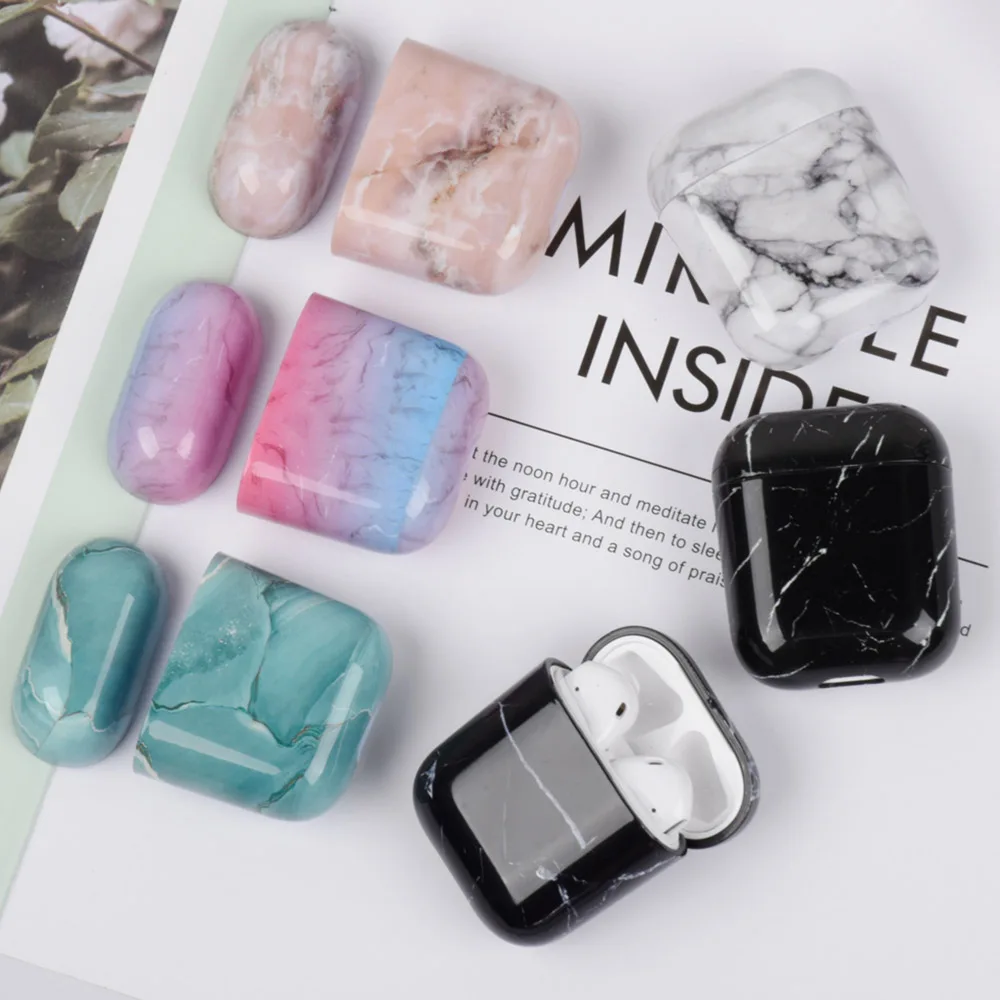 

Case For Original Apple Airpods Case Marble Cute Cover For Apple Airpods 2 1 Case Accessories Headphone Air Pods Case Box Shell