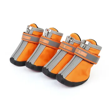 

Waterproof Dog Shoes Outdoor Dog Boots for Small Dogs Durable Pet Walking Shoes Reflective Fasten Straps Rugged Anti-Slip Sole