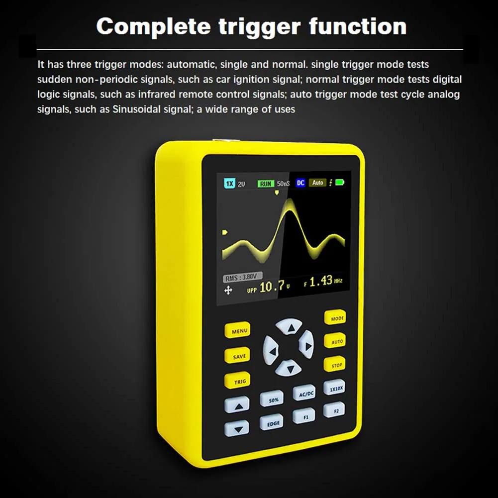 

Digital Mini Oscilloscope 2.4 Inch 500 MS/s IPS LCD Display Screen Portable Handheld ING-SHIPPING