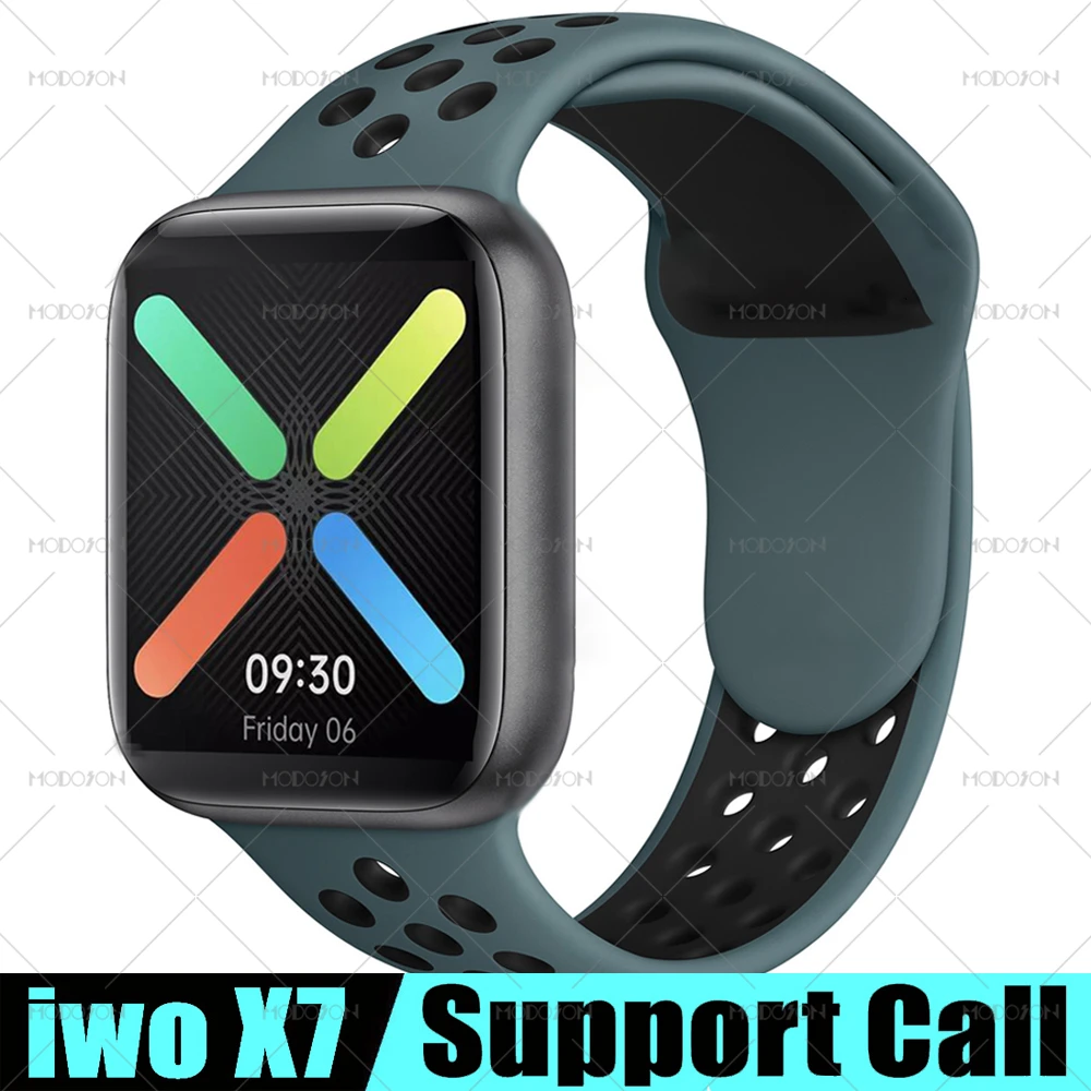 Смарт часы MODOSON iwo X7 Bluetooth пульсометр фитнес трекер 44 мм PK 16 15 14 для Apple iphone