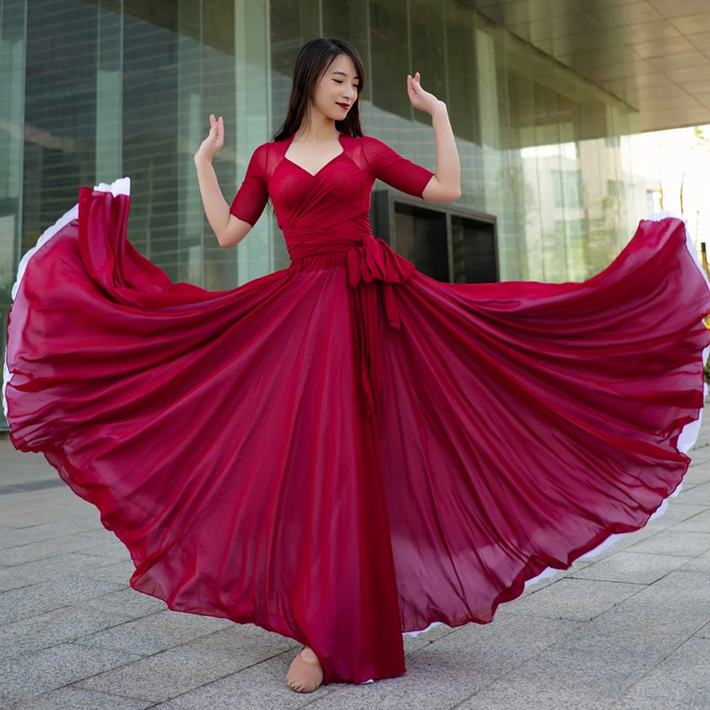 女性のパフォーマンス衣装720 1000度ダンススカートコスチュームフルサークルベリーダンスオリエンタルダンススカートスイングドレストップ|ベリーダンス|  - AliExpress