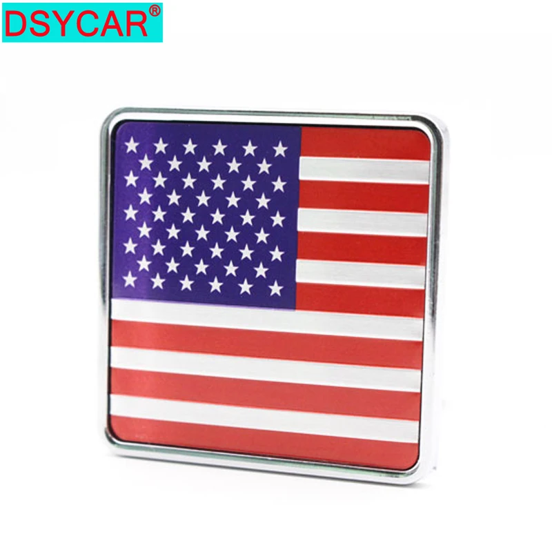 

DSYCAR 3D Metal US America Flag Car Body Side Fender Rear Trunk Emblem Badge Stickers,suit for all car,car accessories