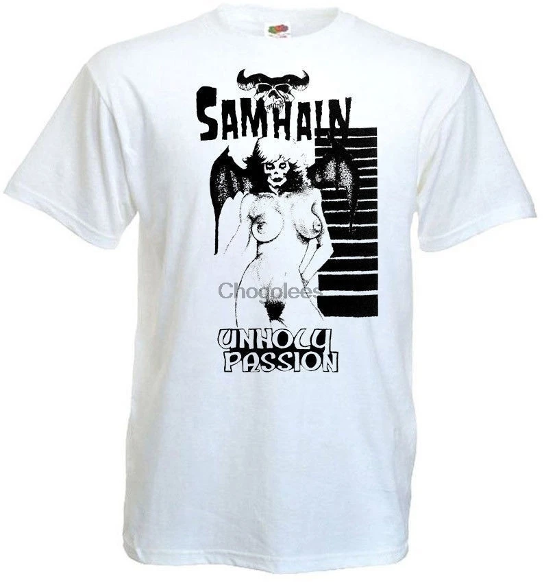 Футболка Samhain Unholy Passion белый плакат ужас панк-браслет все размеры стандартная