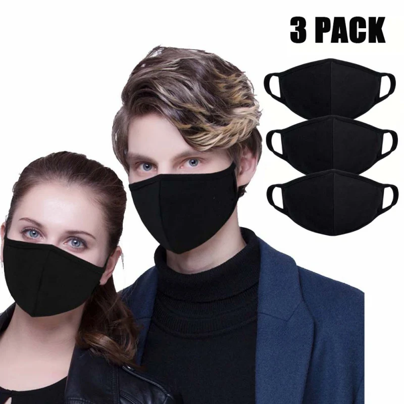 Unisex Mouth Mask Adjustable Anti Dust Face Mouth Mask,Black Cotton Face Mask For Cycling Camping Travel Healthy Mask