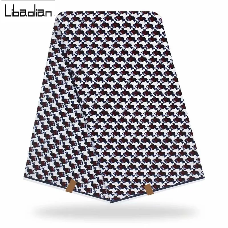 Новое поступление настоящий воск батик Голландский Настоящий Воск голландский воск 6 ярдов африканская печатная восковая ткань хлопок F911-27