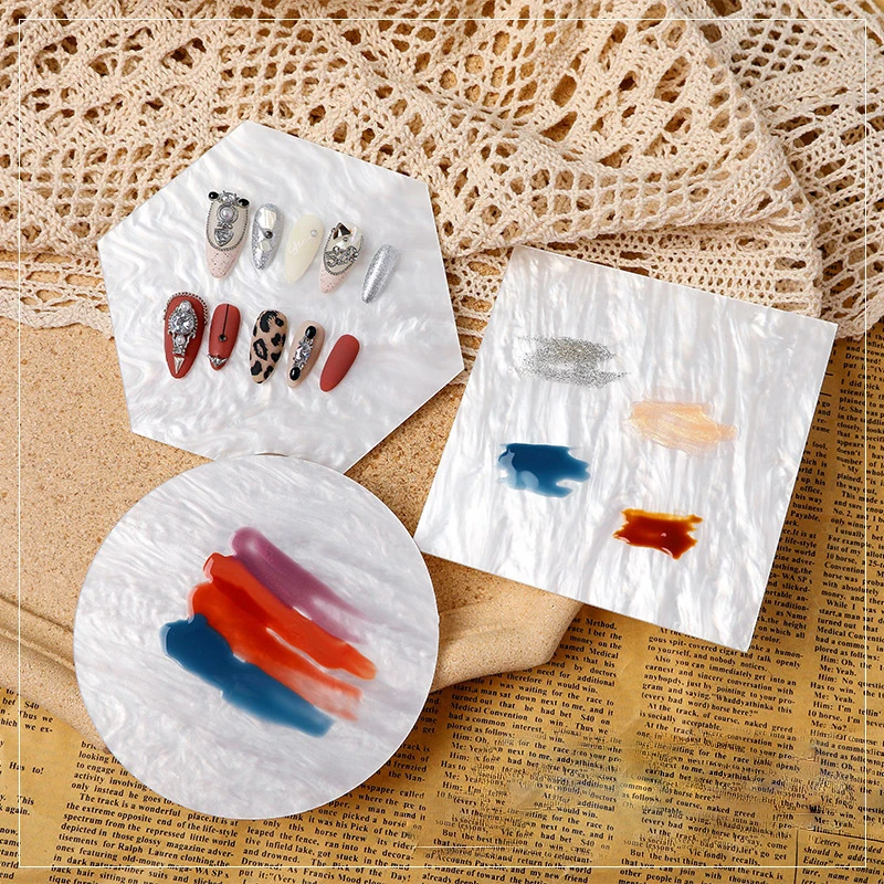 1pcs Resin storage painted shell palette tray necklace ring earring jewelry display board creative decoration storage box
