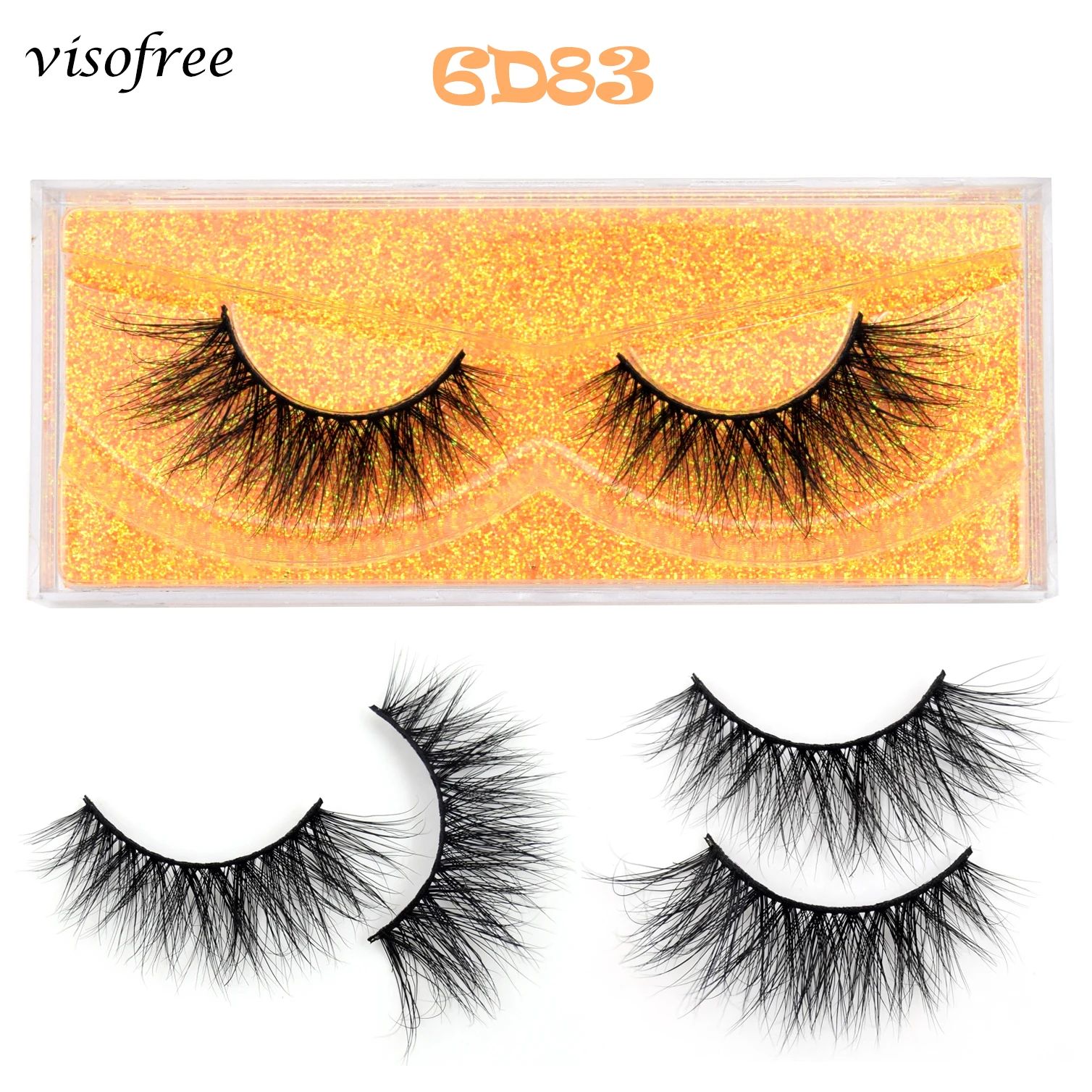 

Visofree Eyelashes Thick 5D Mink Eyelashes Long Lasting Mink Lashes Natural Dramatic Volume Eyelashes Extension 3D False Eyelash