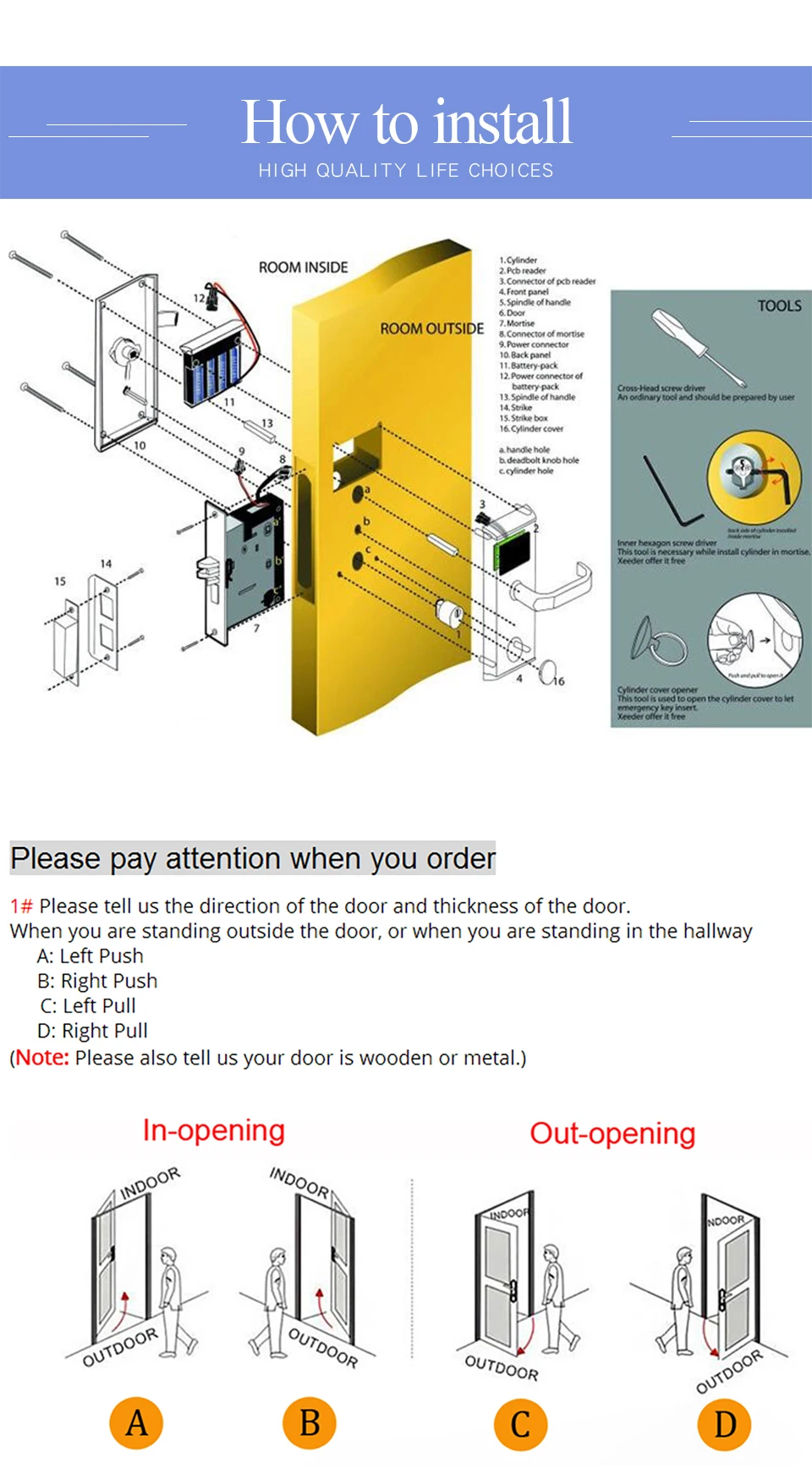 Best Quality Smart RFID Card Hotel Door Lock Hot Sale Electric digital door Lock System With Free life Software