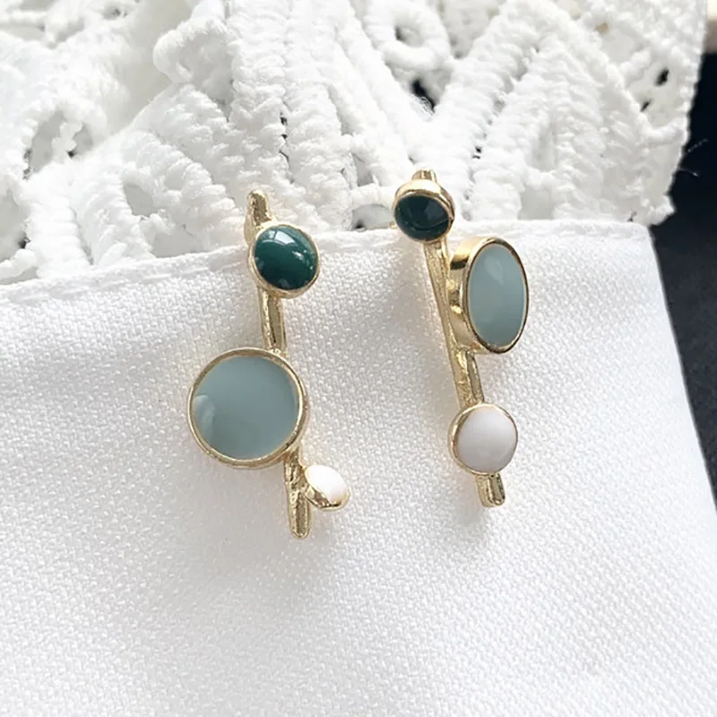 Carvejewl Новая Мода Bijoux изысканные серьги альпинист Современная красивая эмаль ветка дерева серьги гвоздики для женщин Девушка ювелирные изделия