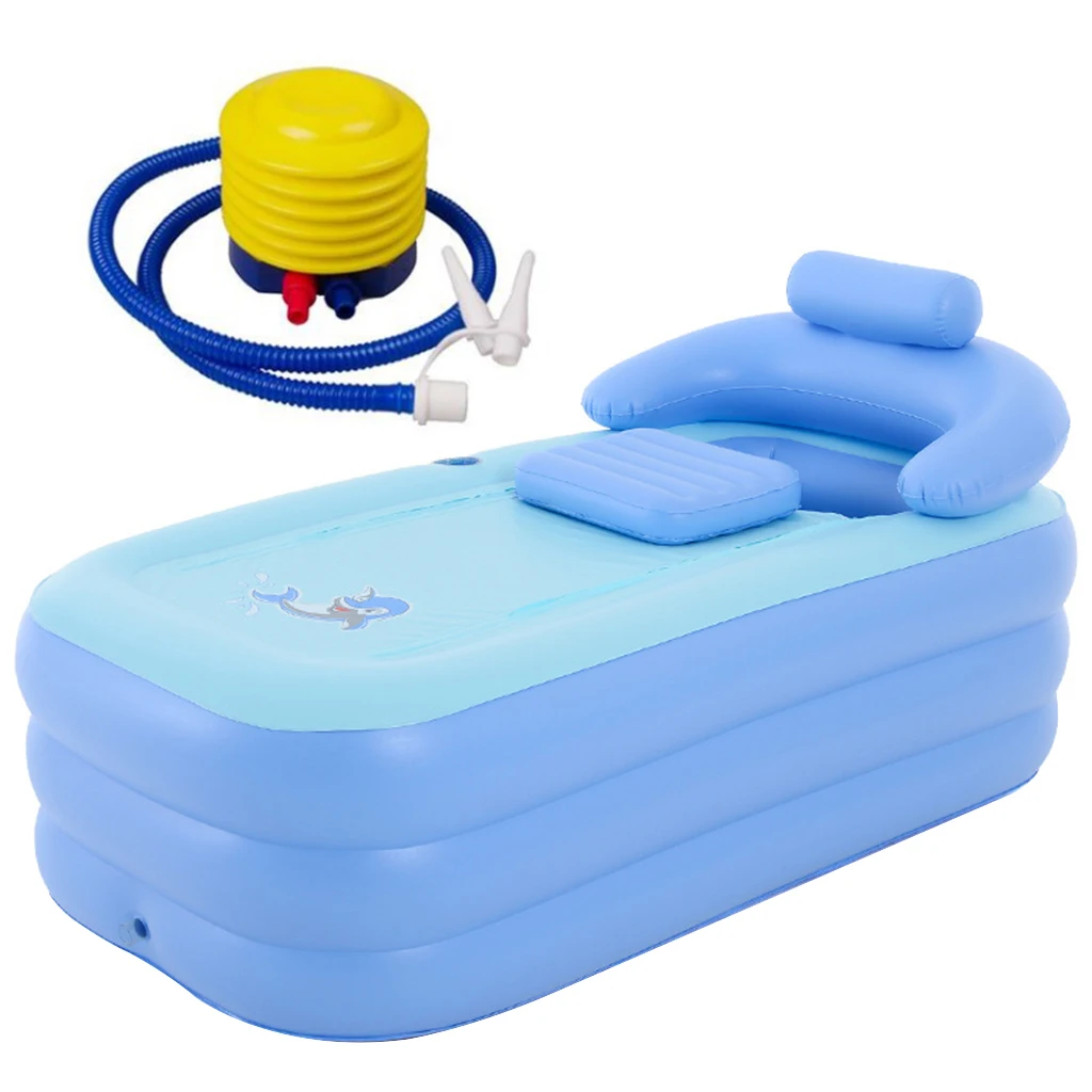 

Portable Inflatable Bathtub High-Density Home Blow Up Bath Tub Bubble Bottom