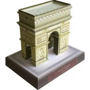 

France Arc De Triomphe 3D Paper Model World Famous Architectural Model Handmade DIY Building Educational Toy Collection Gifts