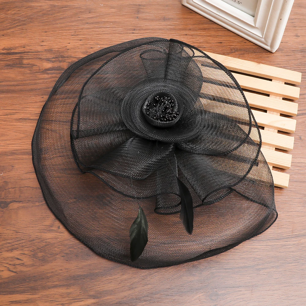Haimeikang Derby Kentucky Millinery Sinamay восхитительный головной убор с пухленькими перьями красная Клубная Кепка чашка melston заколки для волос