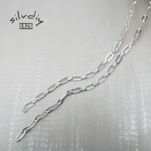 

20cm 1.9mm 925 Sterling Silver Chain for DIY Bracelet Necklace Making Fine Jewelry Accessories